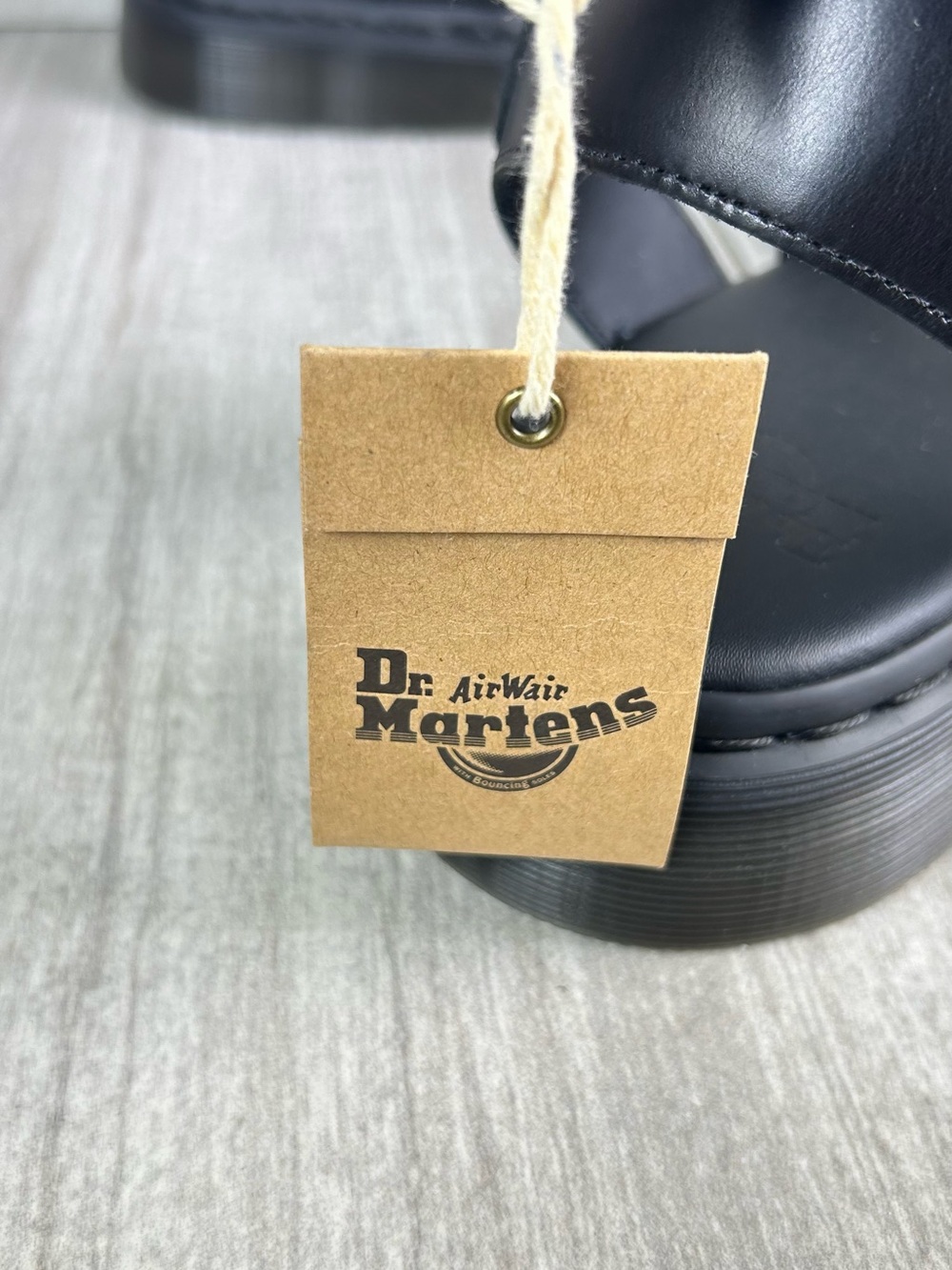 NEW Dr. Martens Docs Gryphon Black Leather Buckle Strap Sandal Shoe Mens Size 14 - Picture 11 of 11